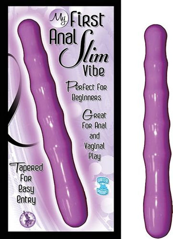 My First Slim Waterproof Anal Vibrator with 10 Functions Purple ANAL TOYS