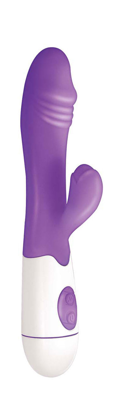 Lotus Purple Silicone Vibrator With Dual Motors And 30 Modes Purple VIBRATORS-RABBIT