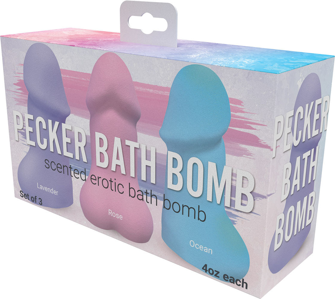 Pecker Bath Bomb 3-Pack – Scented Erotic Bath Bomb Set > Novelties > Novelty Soap