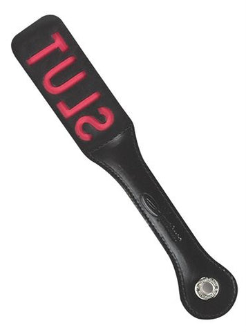 12 Inch Leather Impression Paddle Hand-Stitched For Intimacy Black > Bondage Gear > Paddles