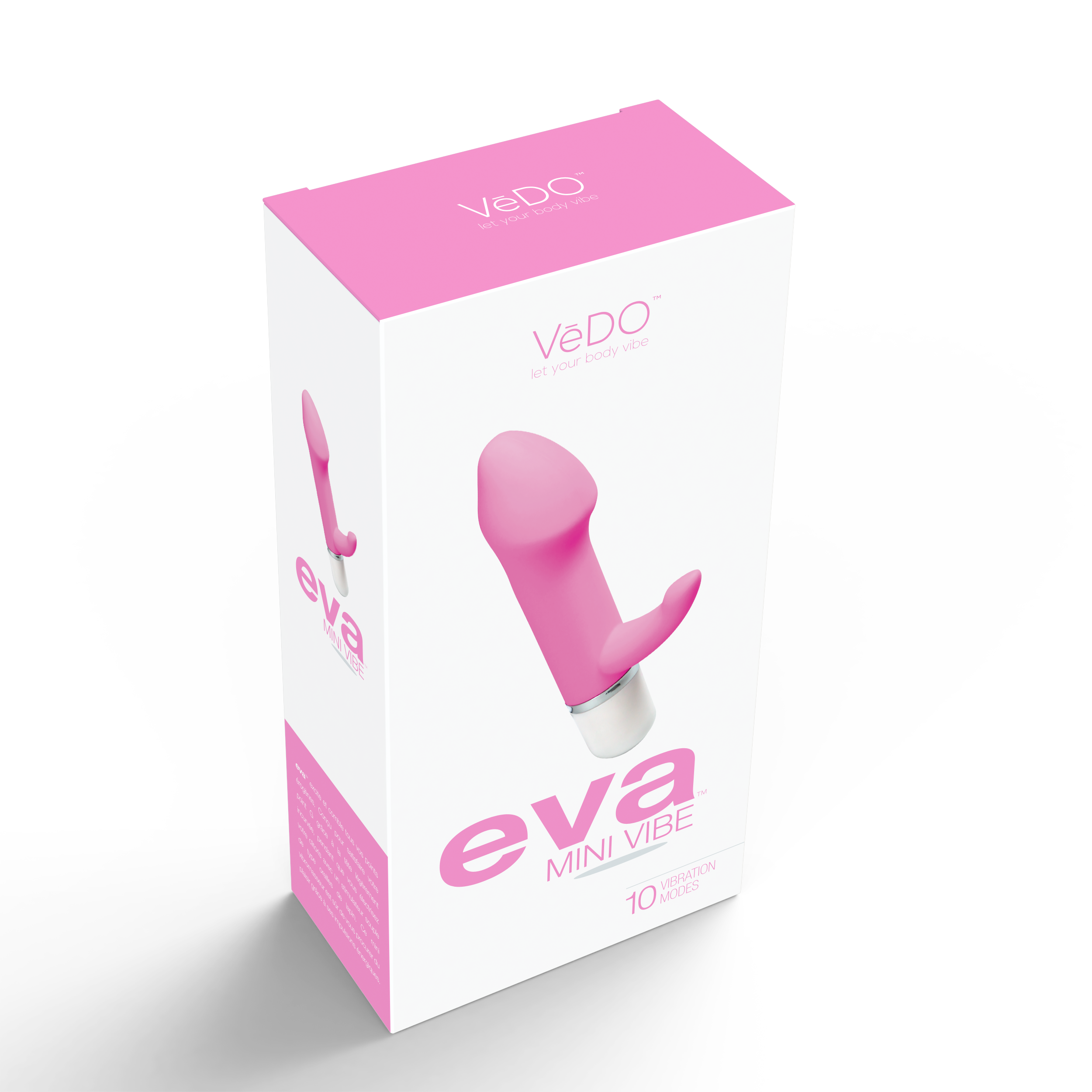 Eva Mini Vibe Pink Rabbit Style G-Spot and Clitoral Vibrator VIBRATORS-RABBIT