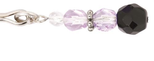 Adjustable Clit Clamp with Elegant Purple Beads for Intimacy Nipple Clamps