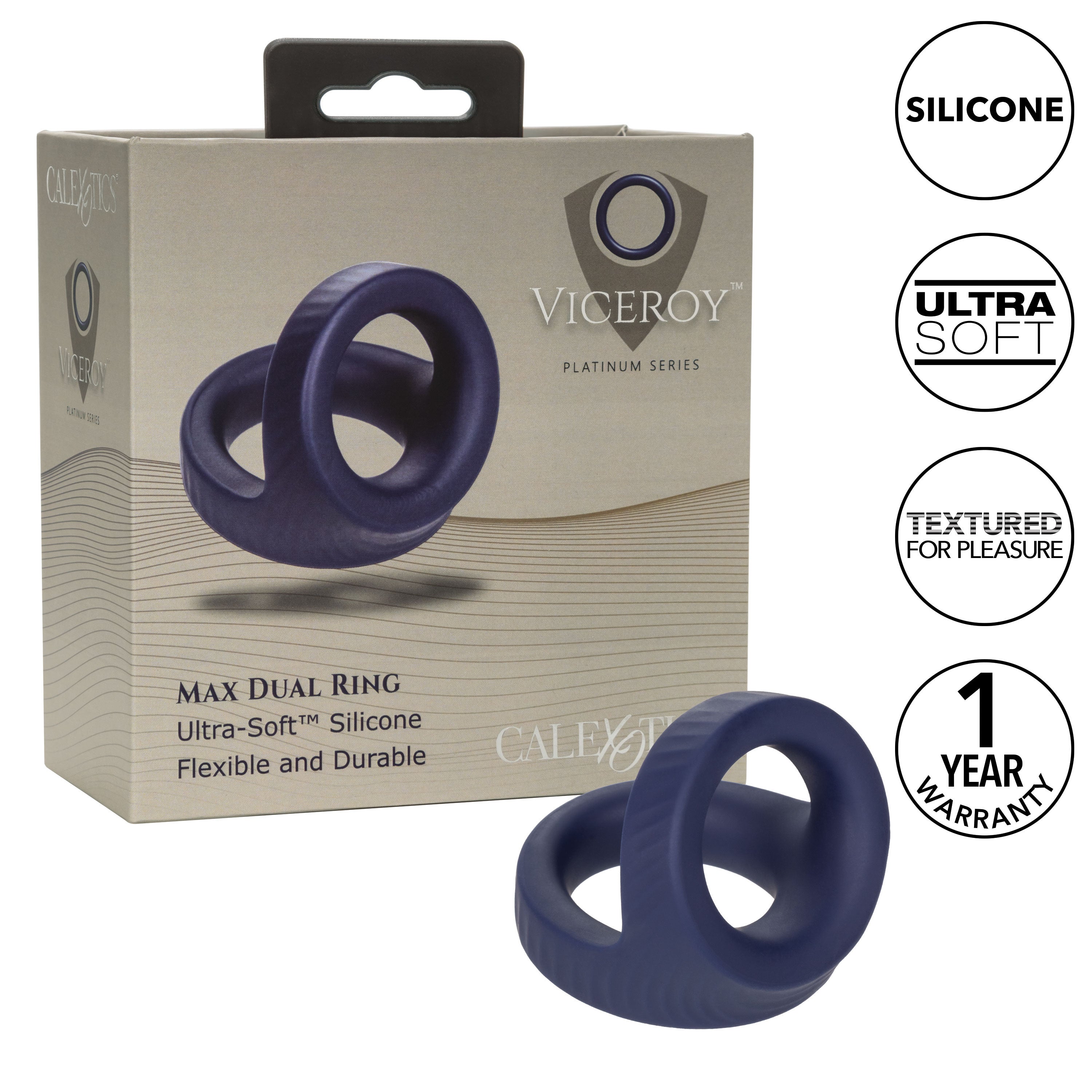 Viceroy Max Dual Silicone (Black) – Stretchy Stamina Cock Ring > Cock Ring > Sling