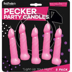 Bachelorette Pecker Party Pink Candles 5 Pack – Fun Candles > Candles > Novelty