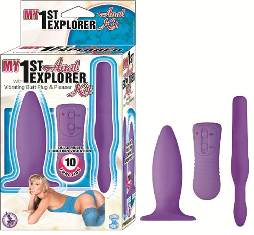 Nasstoys My First Anal Explorer Kit (Lavender) – Dual Vibration Anal Toy Set Purple > Anal Range > Butt Plug Kits