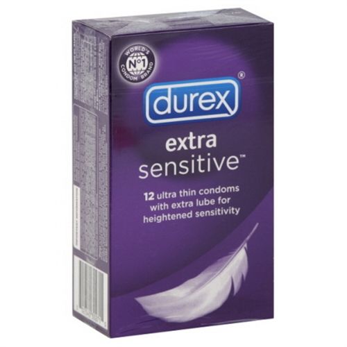 Durex Extra Sensitive Lubricated Condoms Ultra Thin 12 Pack Default Title Condoms