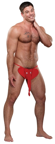 Red Elephant Squeaker G-String Men’s Novelty Underwear Thong Red Mens Costumes