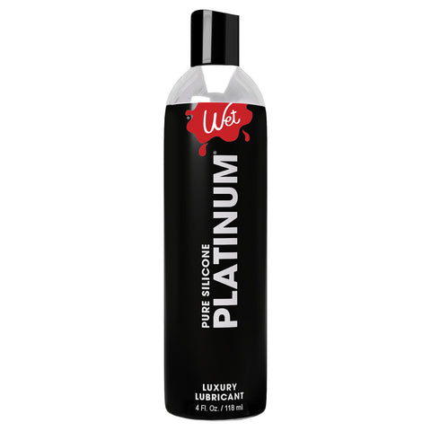 Wet Platinum Luxury Silicone-Based Personal Lubricant 8 Oz Silicone Lubricant