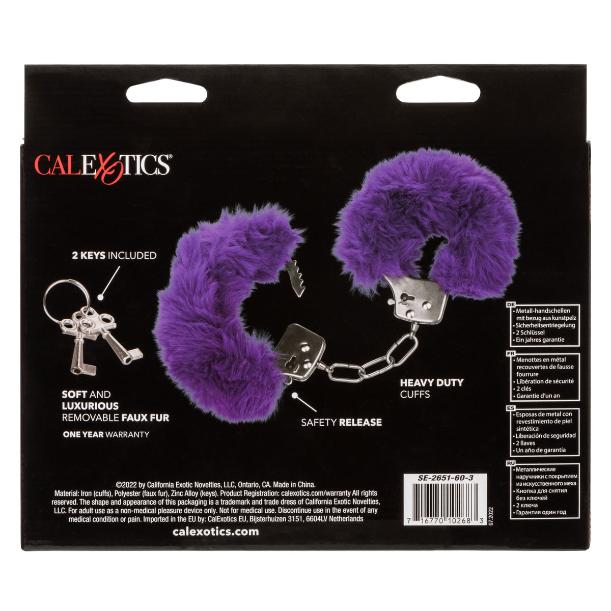 Ultra Fluffy Purple Furry Handcuffs > Bondage Gear > Handcuffs
