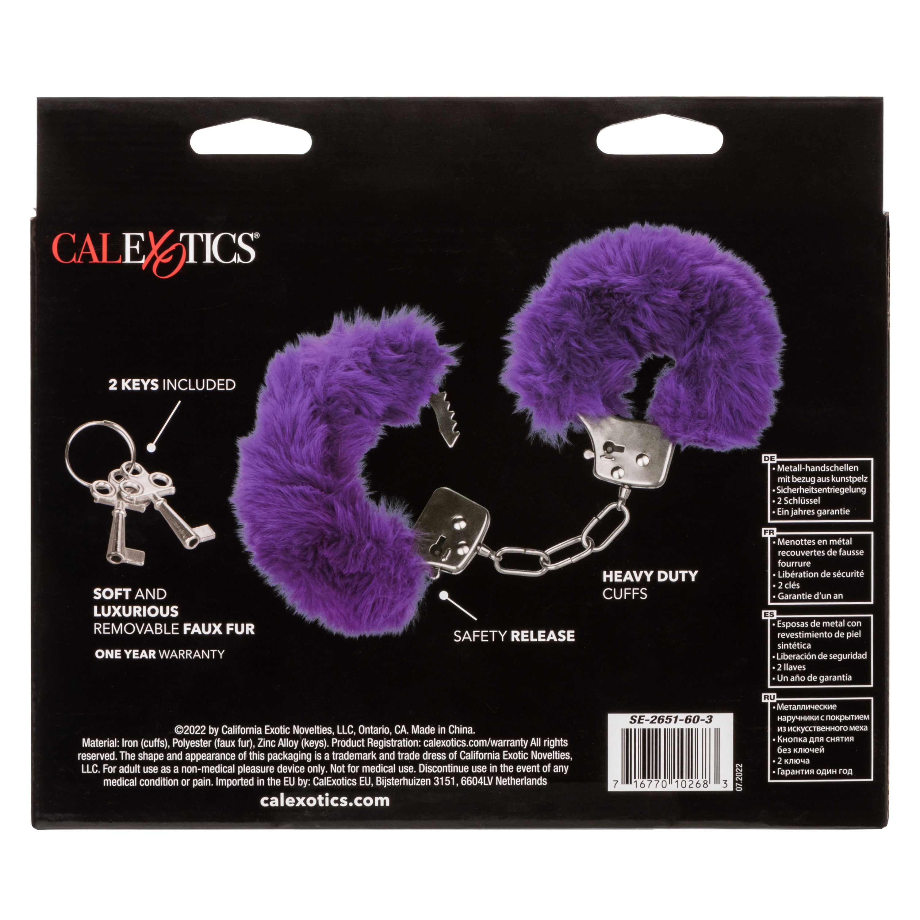 Ultra Fluffy Purple Furry Handcuffs > Bondage Gear > Handcuffs