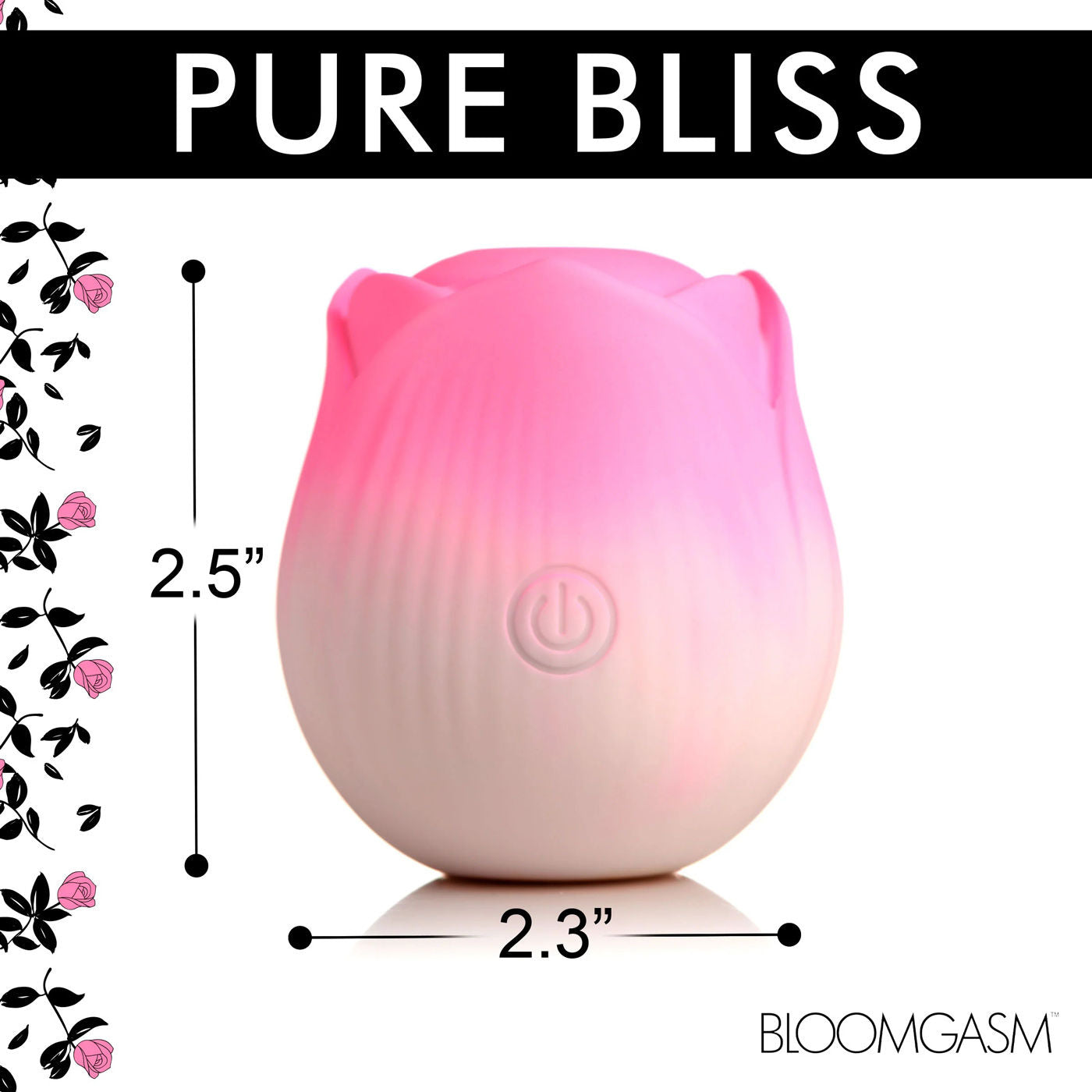 Pulsing Petals Throbbing Rose Wireless Clitoral Stimulator Pink Suction Stimulator