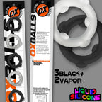Gearheads 5 Pack Spinner Rings (Black Vapor) – Stretchy Silicone Cock Rings Black > Cock Ring > Sets