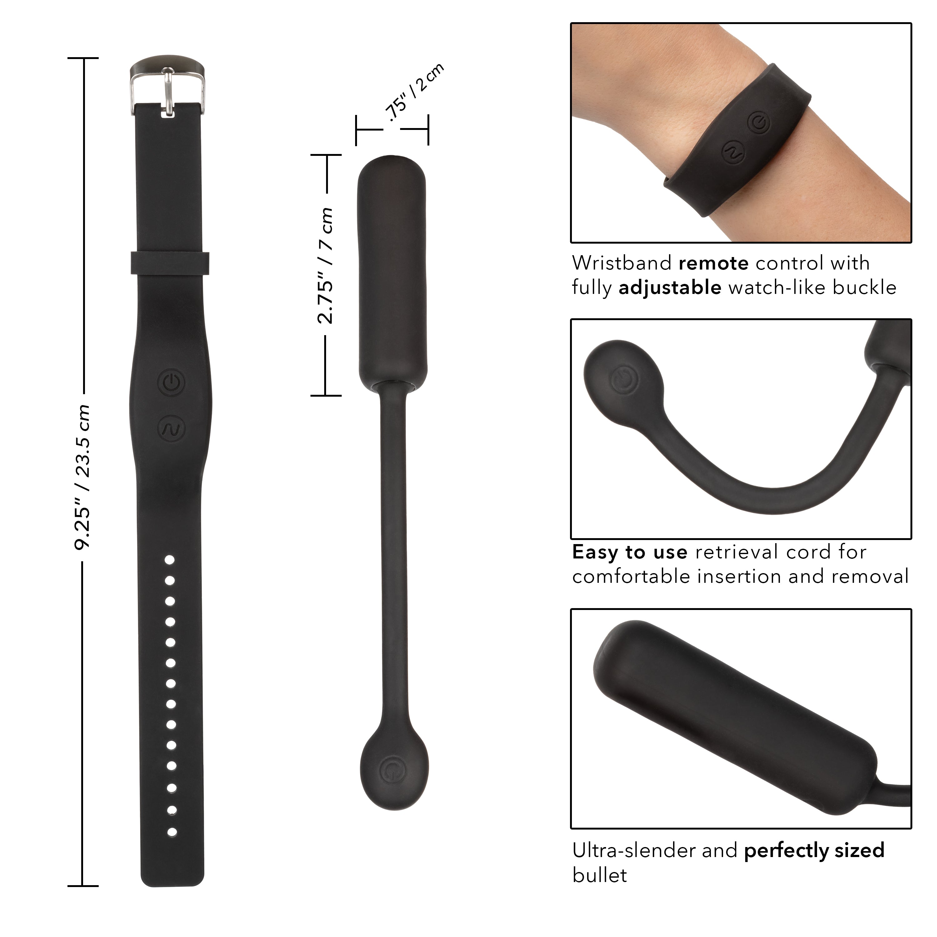 Rechargeable Wristband Remote Petite Bullet Vibrator BULLETS