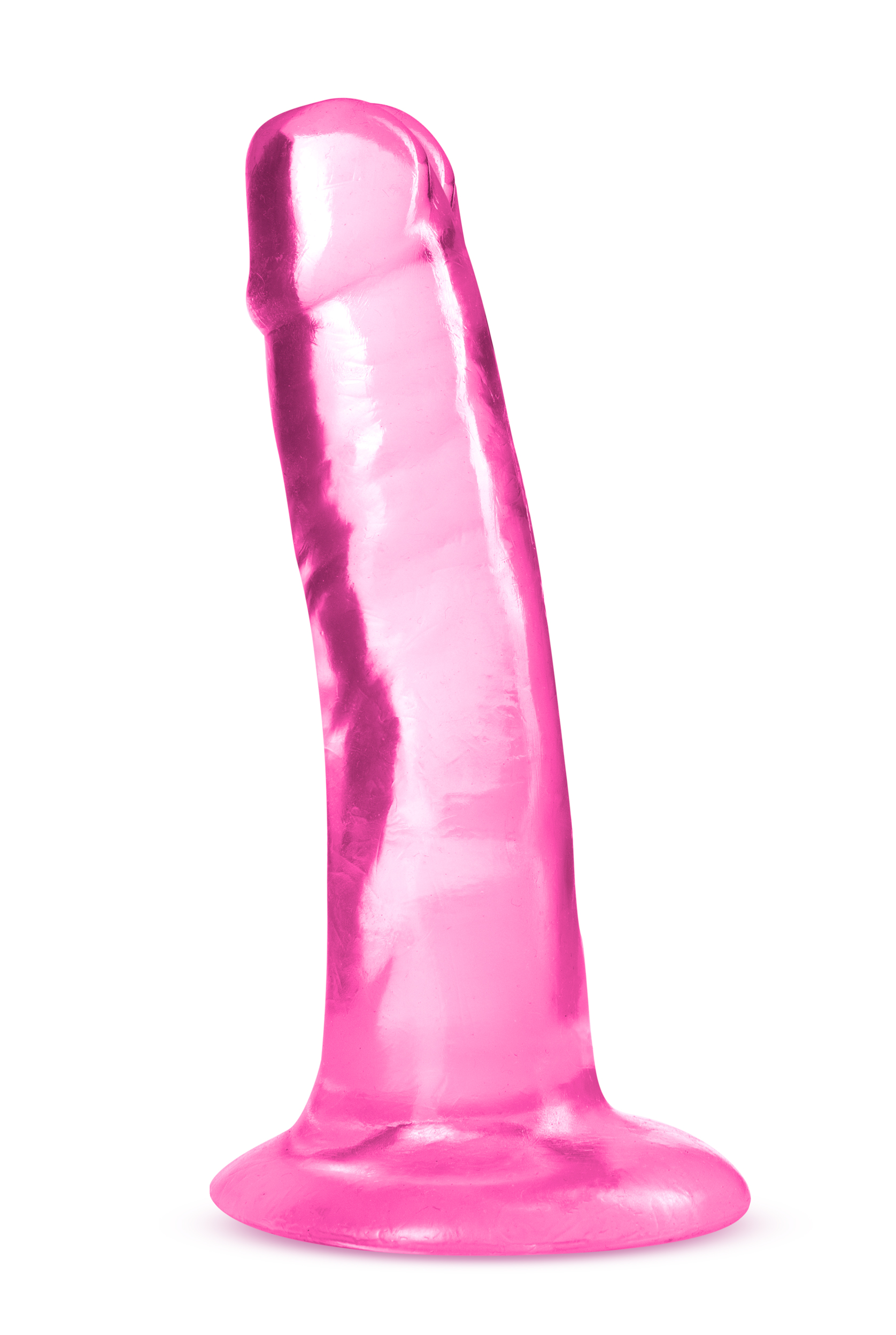 B Yours Plus Clear Suction Cup 5" Dildo Soft Realistic Feel > Dildos > Slim Dildos