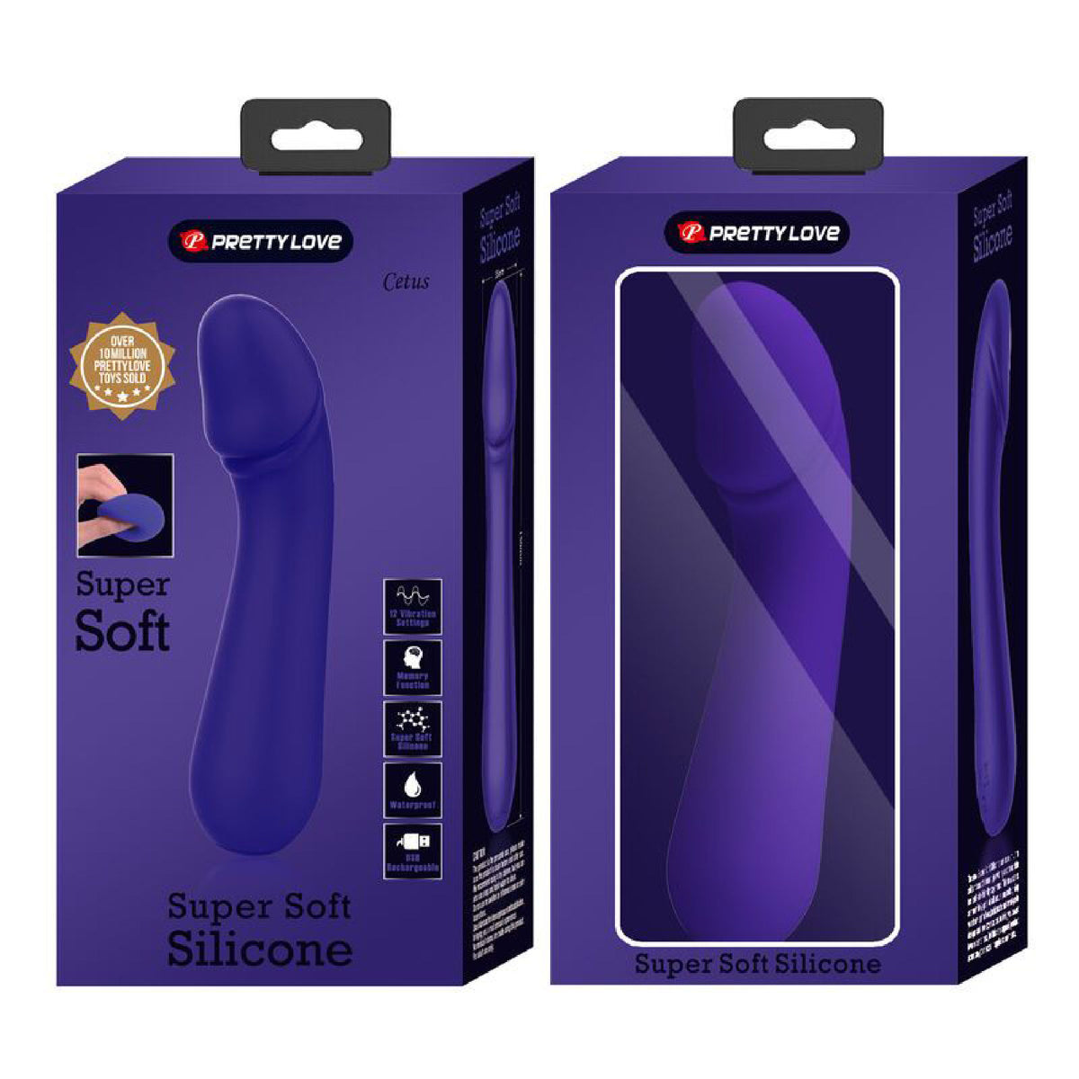 Cetus Rechargeable Purple G-Spot Vibrator With Silicone Design Purple Vibrators