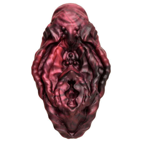 Xeno Silicone Vulva Grinder for Male Masturbation Red Black Strokers - Fantasy