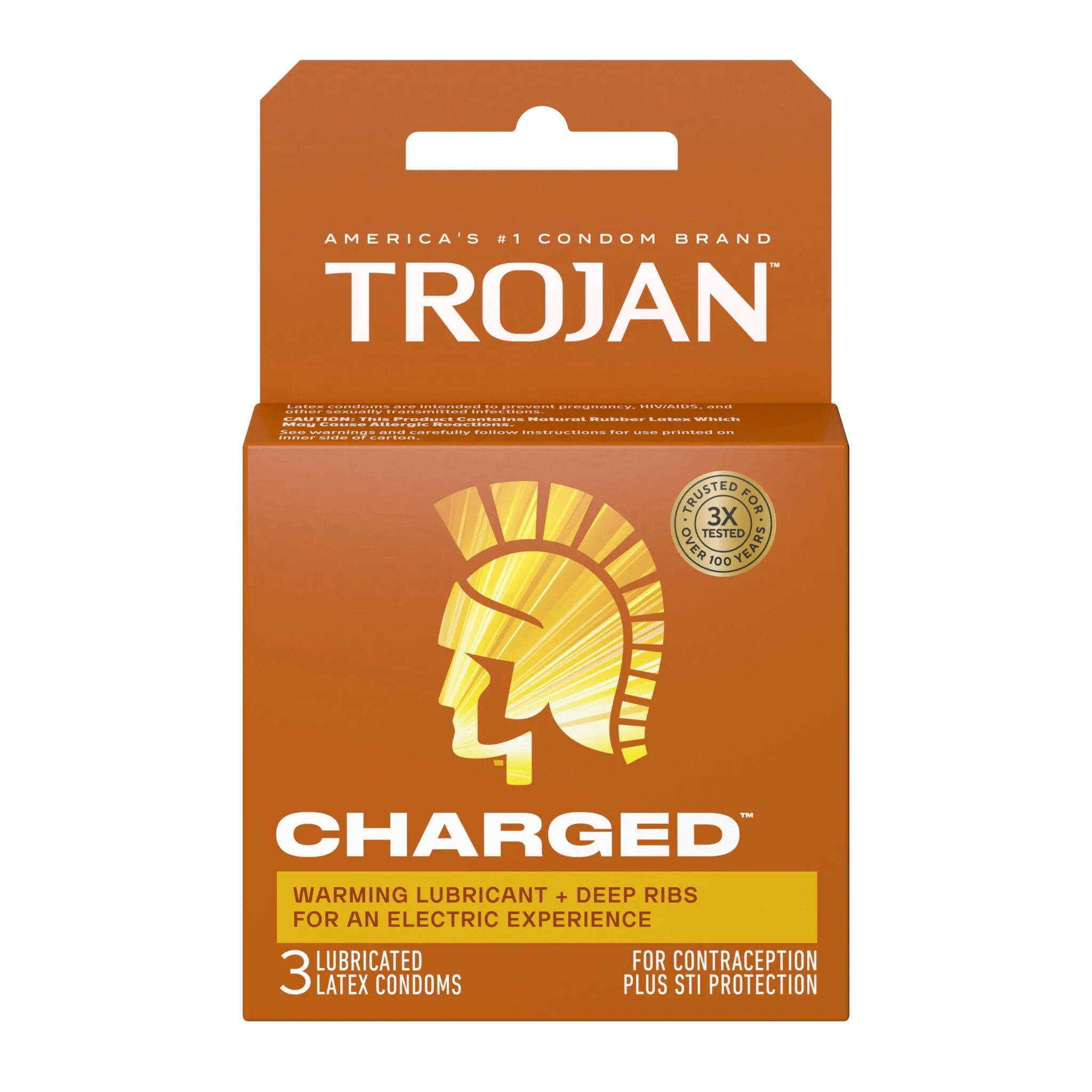Trojan Intensified Charged Orgasmic Pleasure Condoms - 3 Pack > Essentials > Condoms Main image