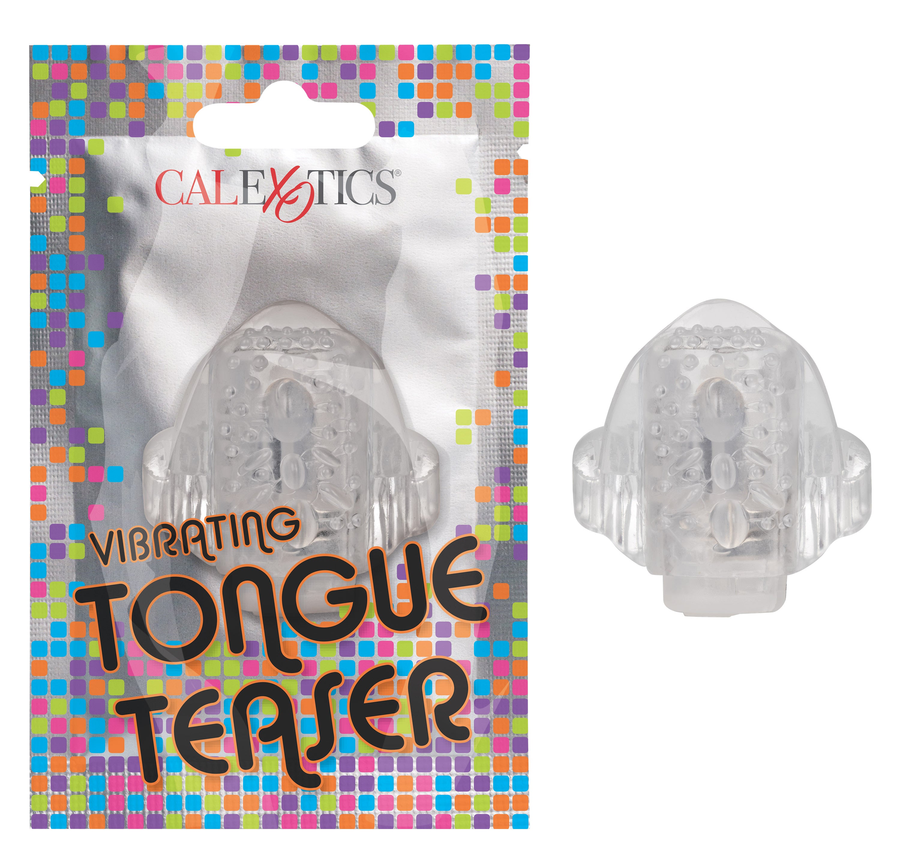 CalExotics Clear Vibrating Tongue Teaser Foil Pack Intimacy Toy Vibrators