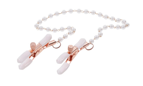 Sex and Mischief Peaches n CreaMe Pearl Nipple Clamps Nipple Clamps