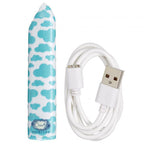 420 Slim Vibe Bullet Vibrator in White Blue > Vibrators > Mini Vibrators