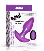 Thrusting and Vibrating Silicone Butt Plug – Wireless Remote-Controlled Butt Plug Purple > Anal Range > Vibrating Butt Plugs