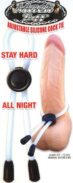 Mack Tuff Adjustable Silicone Cock Tie Black > Cock Ring > Adjustable