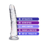 Blush B Yours Diamond Glisten Realistic Clear 7.75" Dildo With Suction Base > Dildos > Realistic Dildos