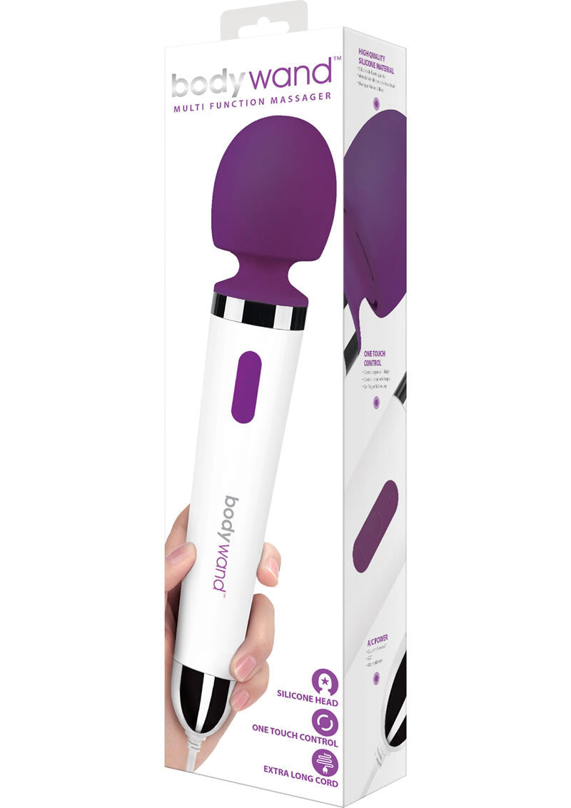 Bodywand Multi Function Plug-In Massager with Silicone Head Purple > Sex Toys > Massage Wands