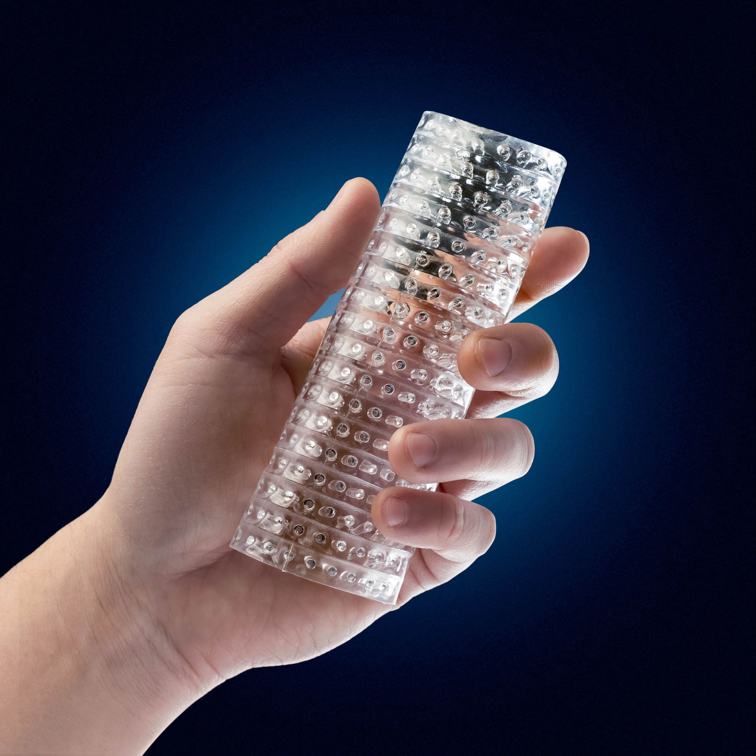 Rize Clear Stimulating Masturbation Sleeve by Blush Adult Toy Masturbation Aids for Males