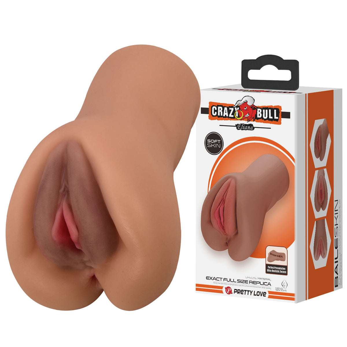 Eliana Vagina Shaped Masturbator (Brown) – Realistic Male Masturbator > Sex Toys For Men > Masturbators > Manual