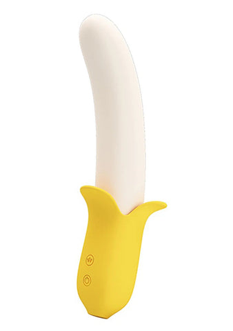Pretty Love Banana Geek Yellow Silicone Vibrator with Modes Vibrators