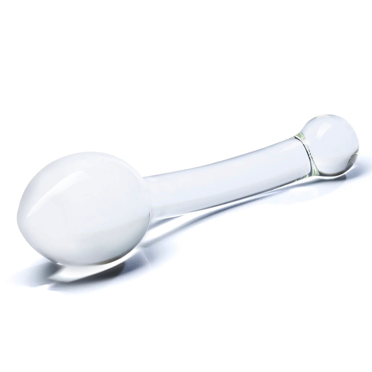 Glas Pure Indulgence 8 Inch Anal Slider with Curved Flared Head Prostate Stimulator > Glass > Toys