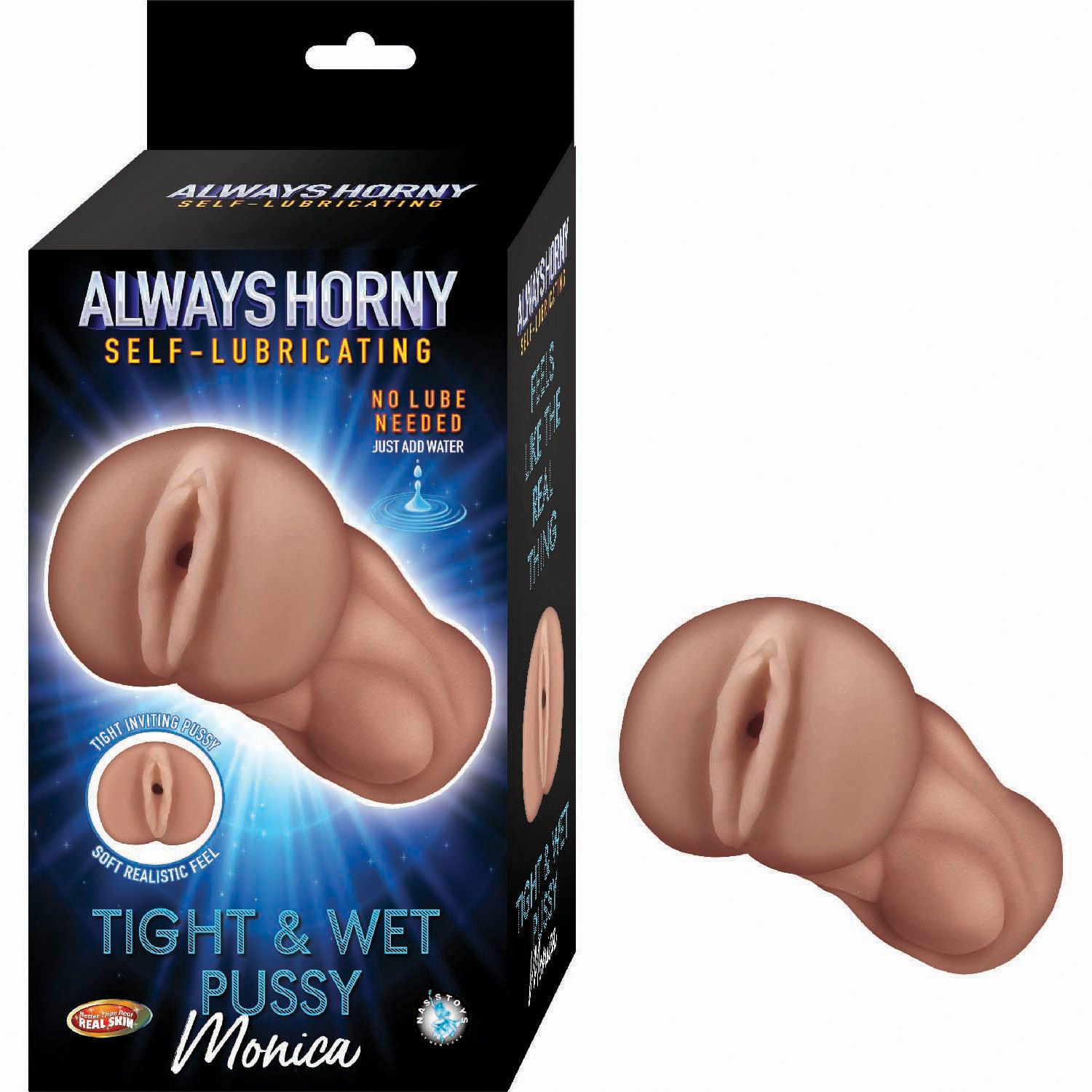 Always Horny Self-Lubricating Masturbator Monica Brown Sleeve Brown Strokers - Manual