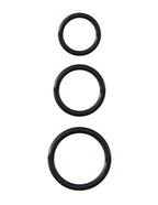 Fantasy C-Ringz Silicone Stamina Set – Stretchy Silicone Ring Set Black > Cock Ring > Sets