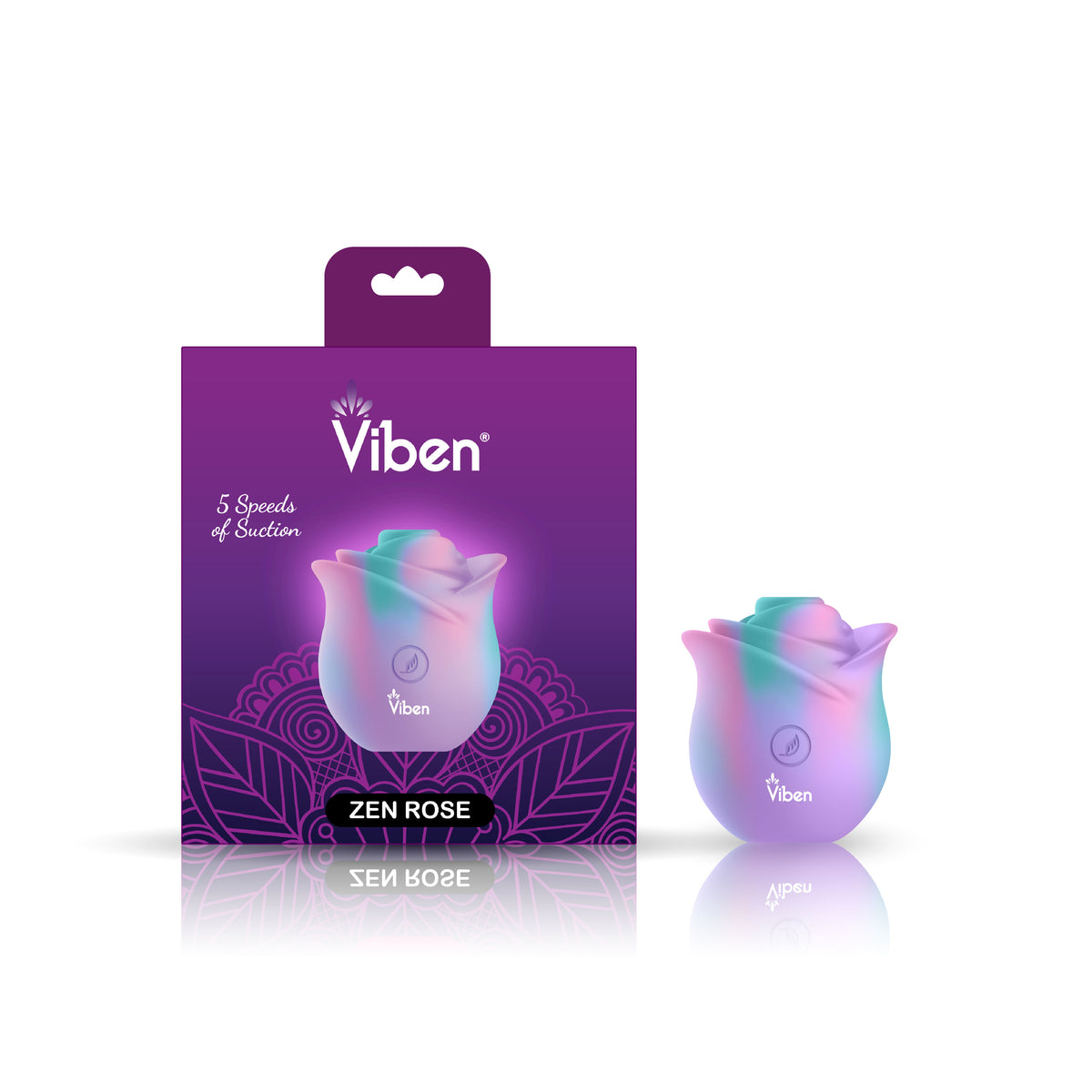 Zen Rose Wireless Clitoral Vibrator With 5 Speeds and Patterns Multi Suction Stimulator