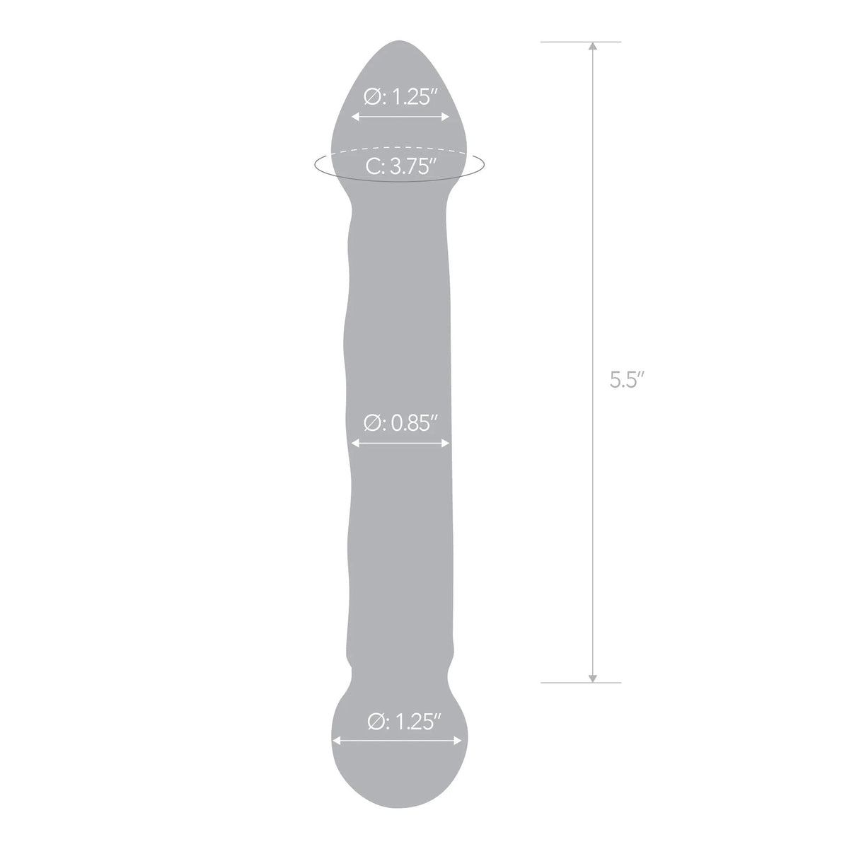 Electric Novelties Glass Dildo – 6.5 Inch Textured Full Tip Smooth Girth Adult Toy > Glass > Dildos