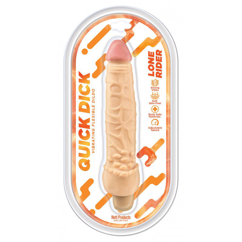 Lone Rider Quick Dick (6 Inch) – Vibrating Flexible Dildo Beige > Realistic Dildos and Vibes > Penis Vibrators