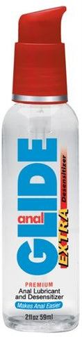Anal Glide Extra Water-Based Desensitizing Lubricant 2 Oz Pump