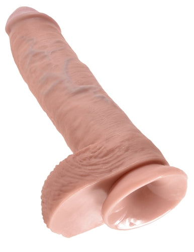 King Cock 10 Inch Cock With Balls Flesh Dildo Dongs Realistic