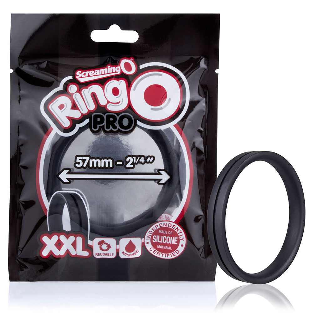 Ringo Pro XXL Black Silicone Cock Ring for Enhanced Pleasure Black COCK RINGS