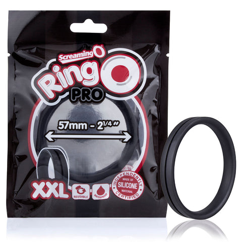Ringo Pro XXL Black Silicone Cock Ring for Enhanced Pleasure Black COCK RINGS