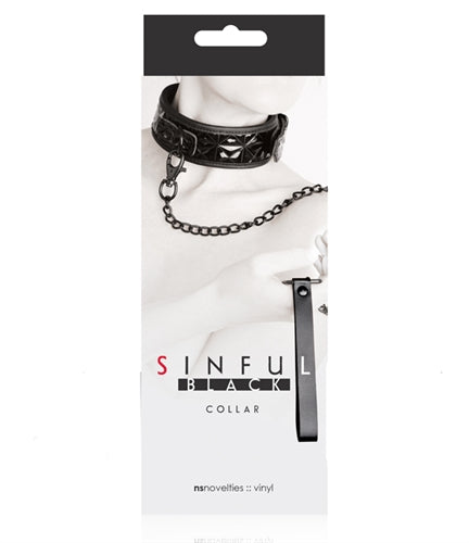 Sinful Black Collar Black > Bondage Gear > Collars & Leashes