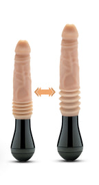 Dr Knight Thrusting Gyrating Silicone Vibrating Dildo Beige > Dildos > Thrusting Dildos