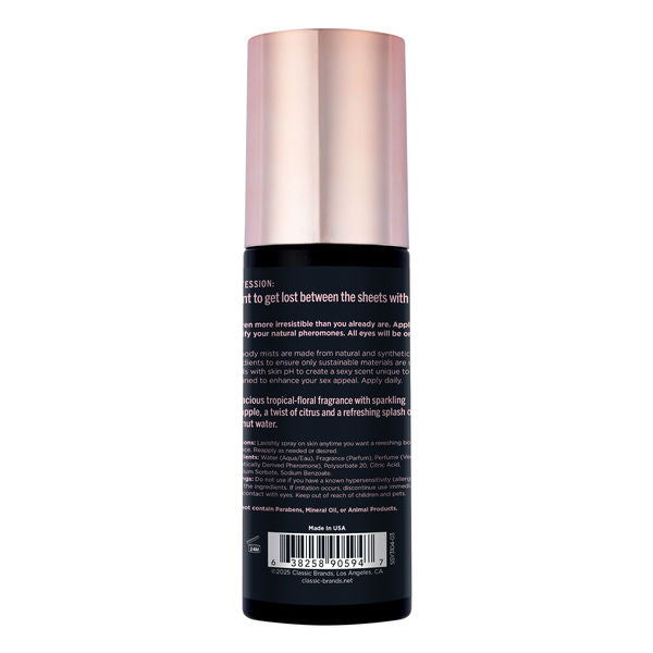 Afternoon Delight Pheromone Body Mist Tropical Floral Scent Perfume Spray