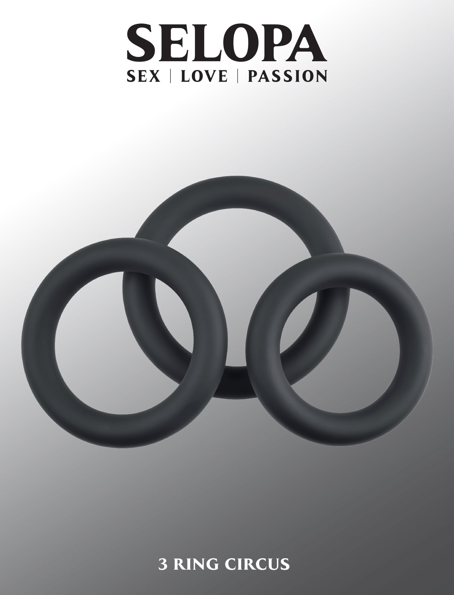 Selopa 3 Ring Circus 3-Piece Silicone Penis Ring Set COCK RING Set