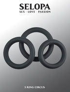 Selopa 3 Ring Circus 3-Piece Silicone Penis Ring Set > Cock Ring > Sets