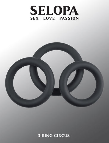 Selopa 3 Ring Circus 3-Piece Silicone Penis Ring Set COCK RING Set