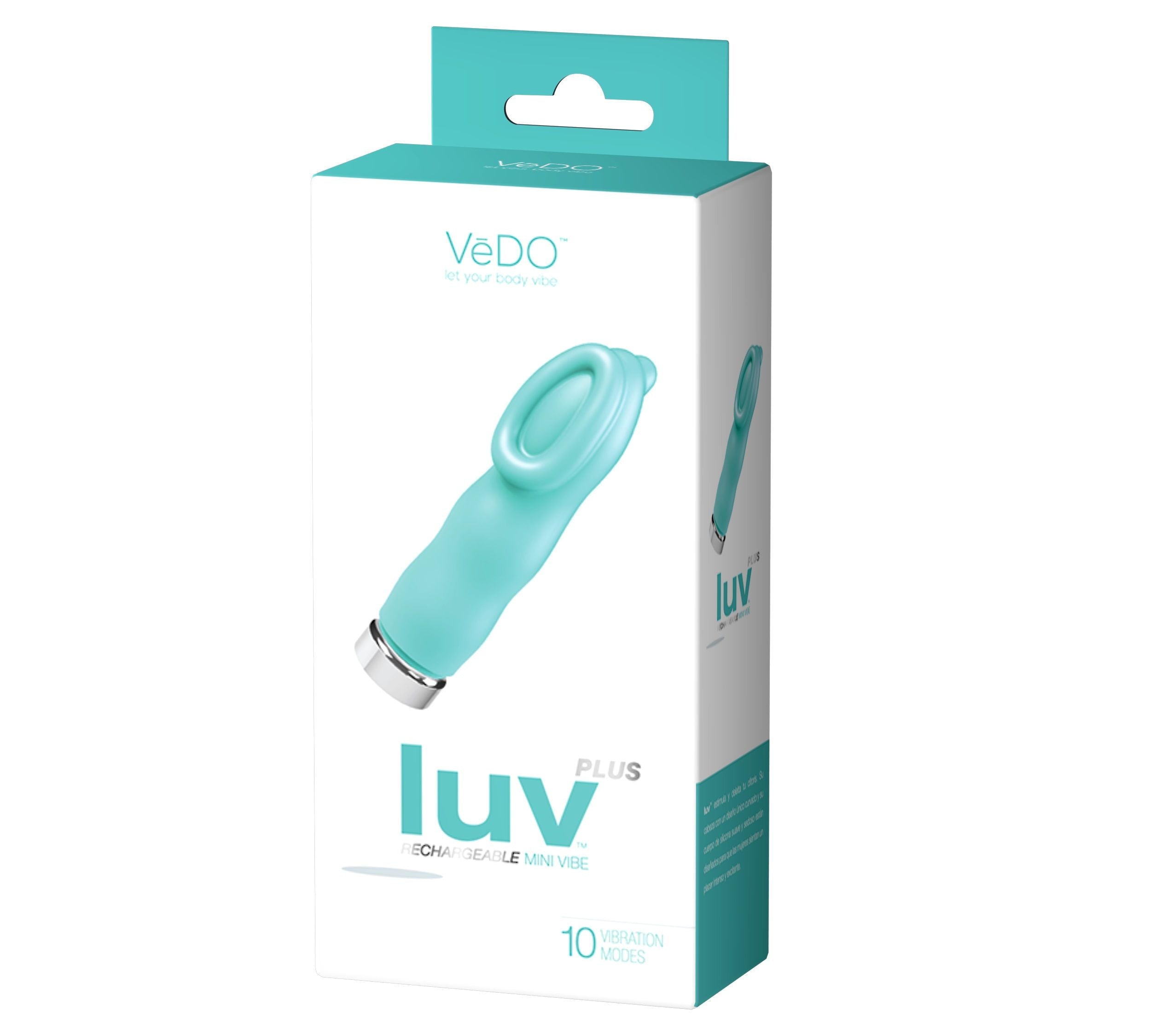 Luv Plus Rechargeable Mini Vibe Turquoise with 10 Modes Blue BULLETS