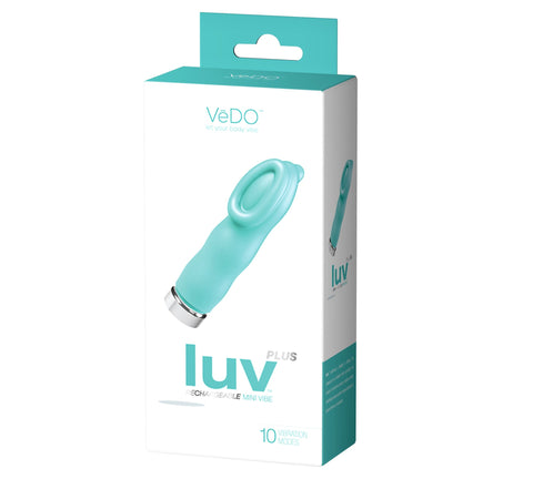 Luv Plus Rechargeable Mini Vibe Turquoise with 10 Modes Blue BULLETS