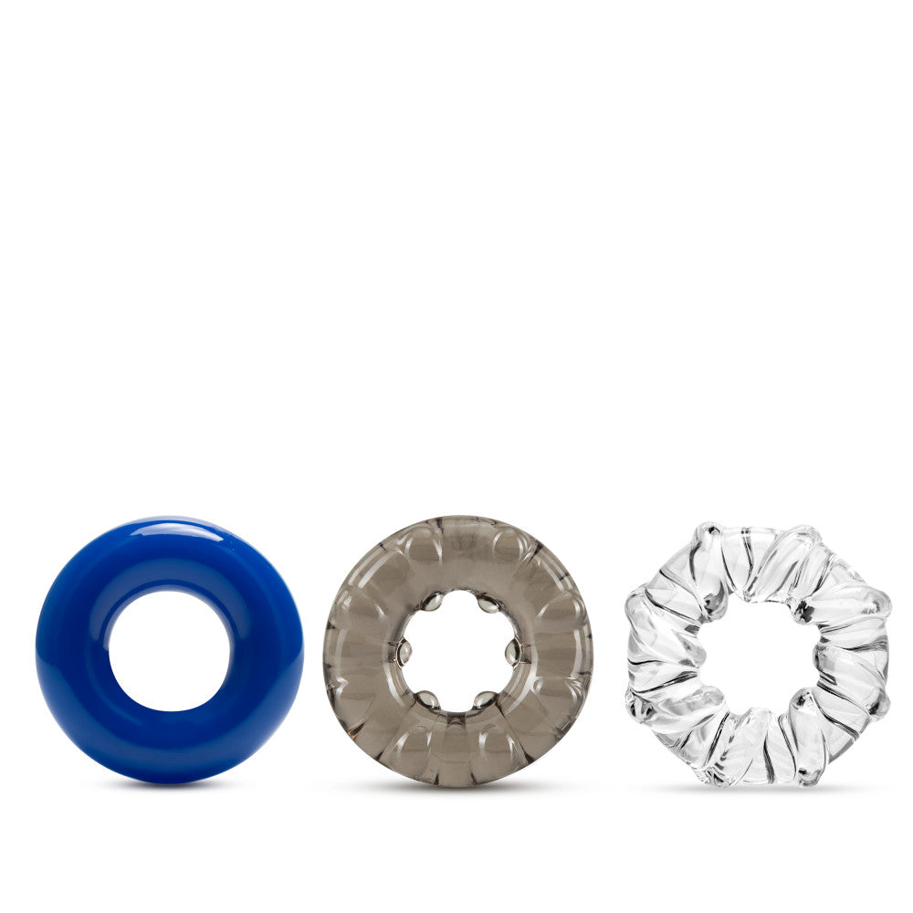 Stay Hard Triple Stretch Set of 3 – Comfortable Cock Rings Multi > Cock Ring > Sets